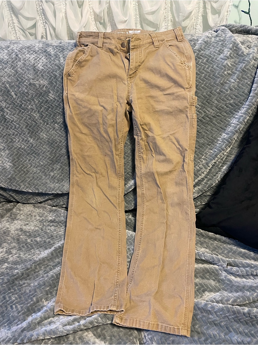 Carhartt Women's Tan Flare Work Jeans
